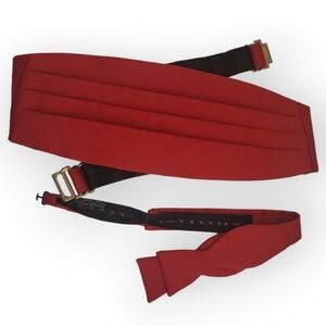 The Original Ajustolox Bow Tie and Cumberbund Holiday Red